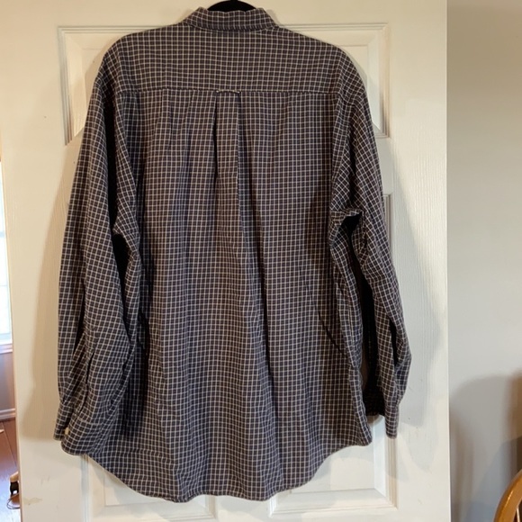 Nautica Button Down Shirt Mens XLS Classic Plaid Long Sleeve Pocket Sail Logo - Picture 3 of 4